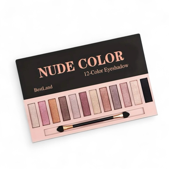 Nude Color Shimmer 12-Color Eyeshadow Palette - Picture 1 of 6
